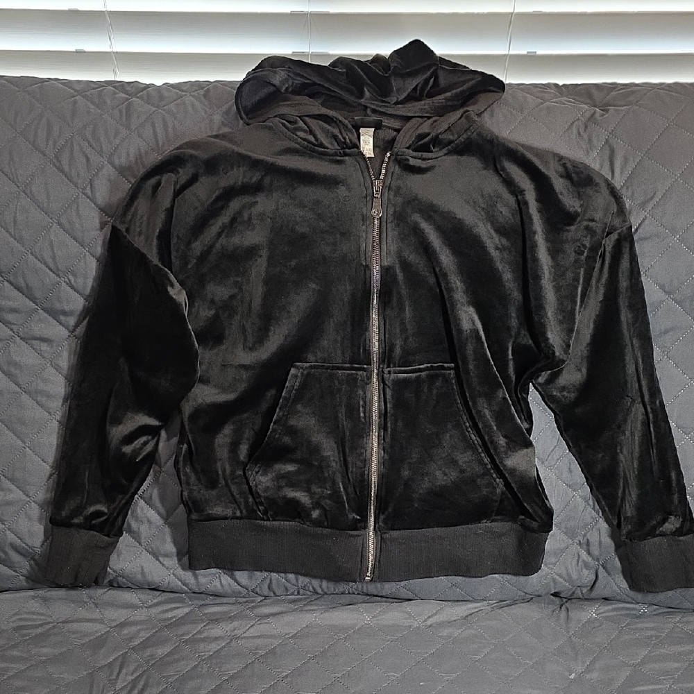 Felina Black Zip Front Hoodie